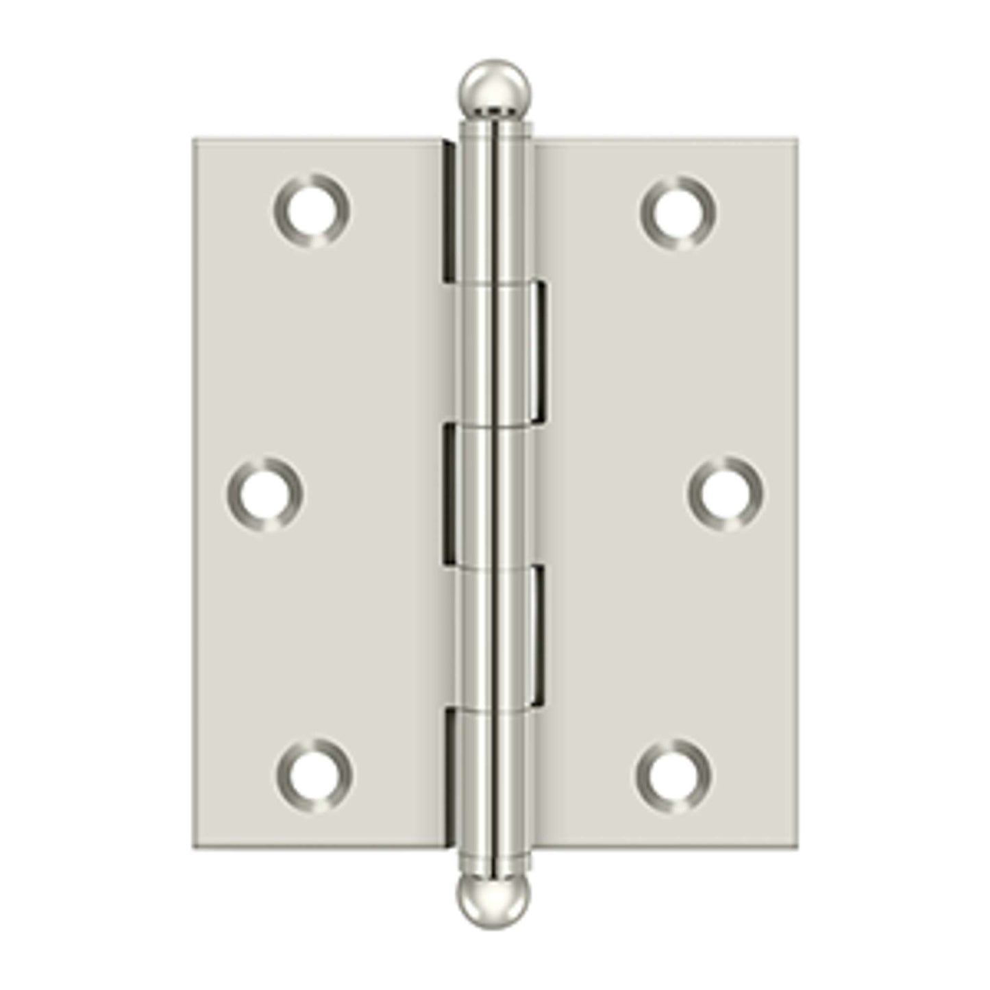 Deltana - 3" x 2-1/2" Hinge, w/ Ball Tips, Specialty Solid Brass