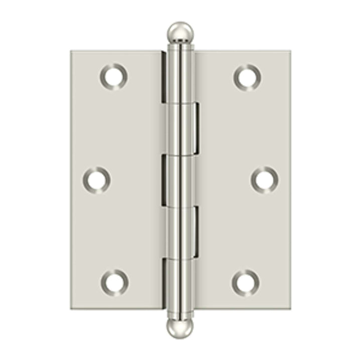 Deltana - 3" x 2-1/2" Hinge, w/ Ball Tips, Specialty Solid Brass