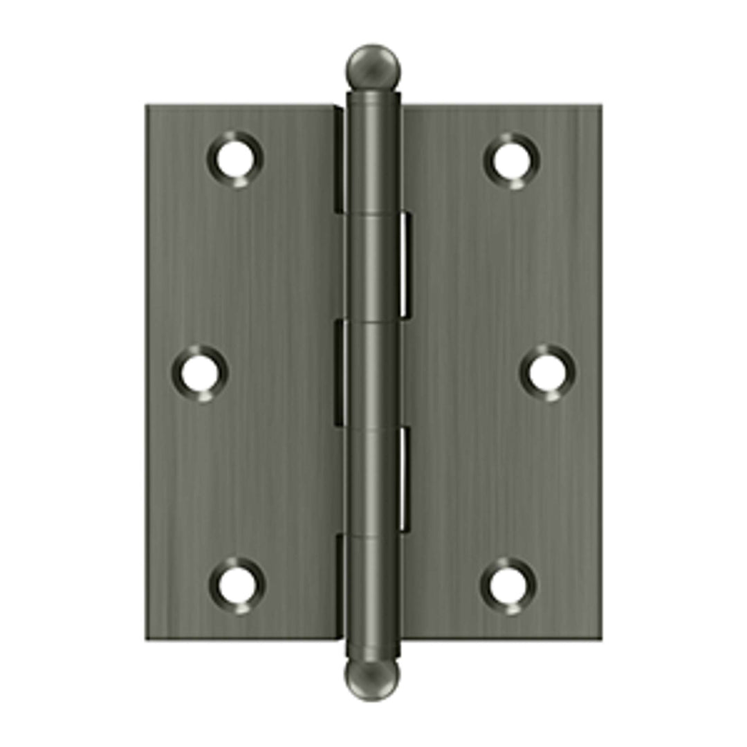 Deltana - 3" x 2-1/2" Hinge, w/ Ball Tips, Specialty Solid Brass