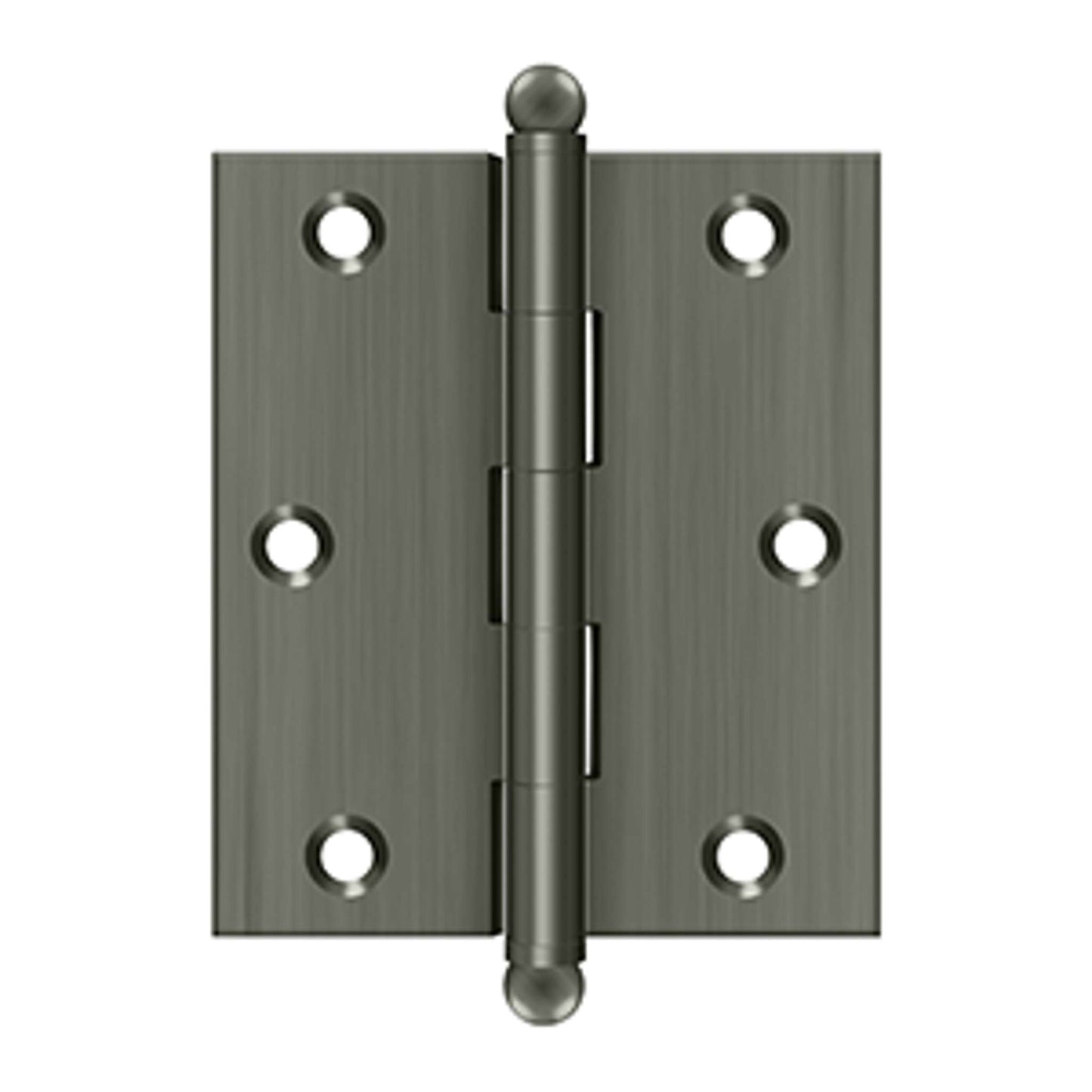 Deltana - 3" x 2-1/2" Hinge, w/ Ball Tips, Specialty Solid Brass