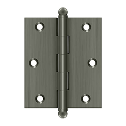 Deltana - 3" x 2-1/2" Hinge, w/ Ball Tips, Specialty Solid Brass