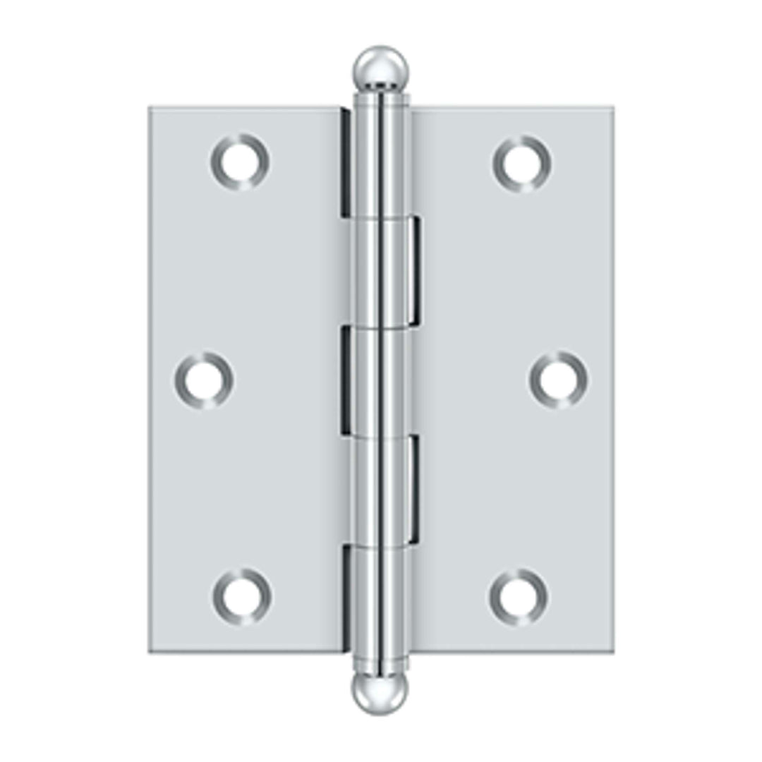 Deltana - 3" x 2-1/2" Hinge, w/ Ball Tips, Specialty Solid Brass