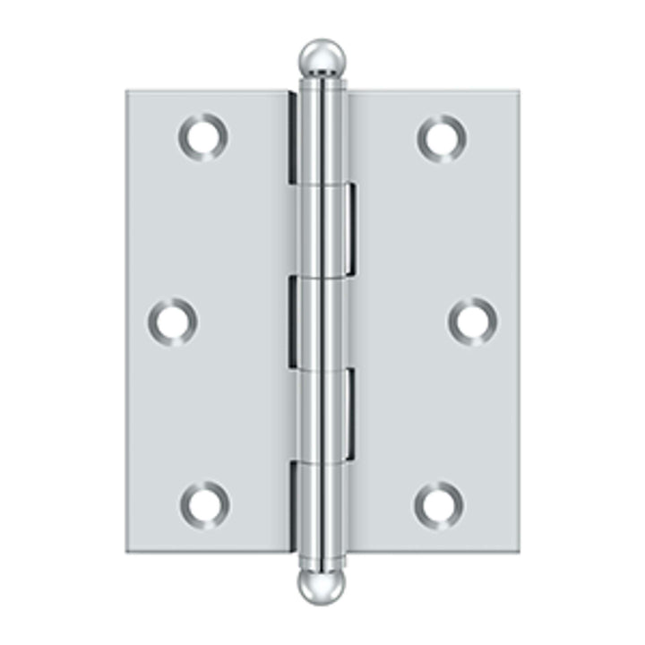 Deltana - 3" x 2-1/2" Hinge, w/ Ball Tips, Specialty Solid Brass