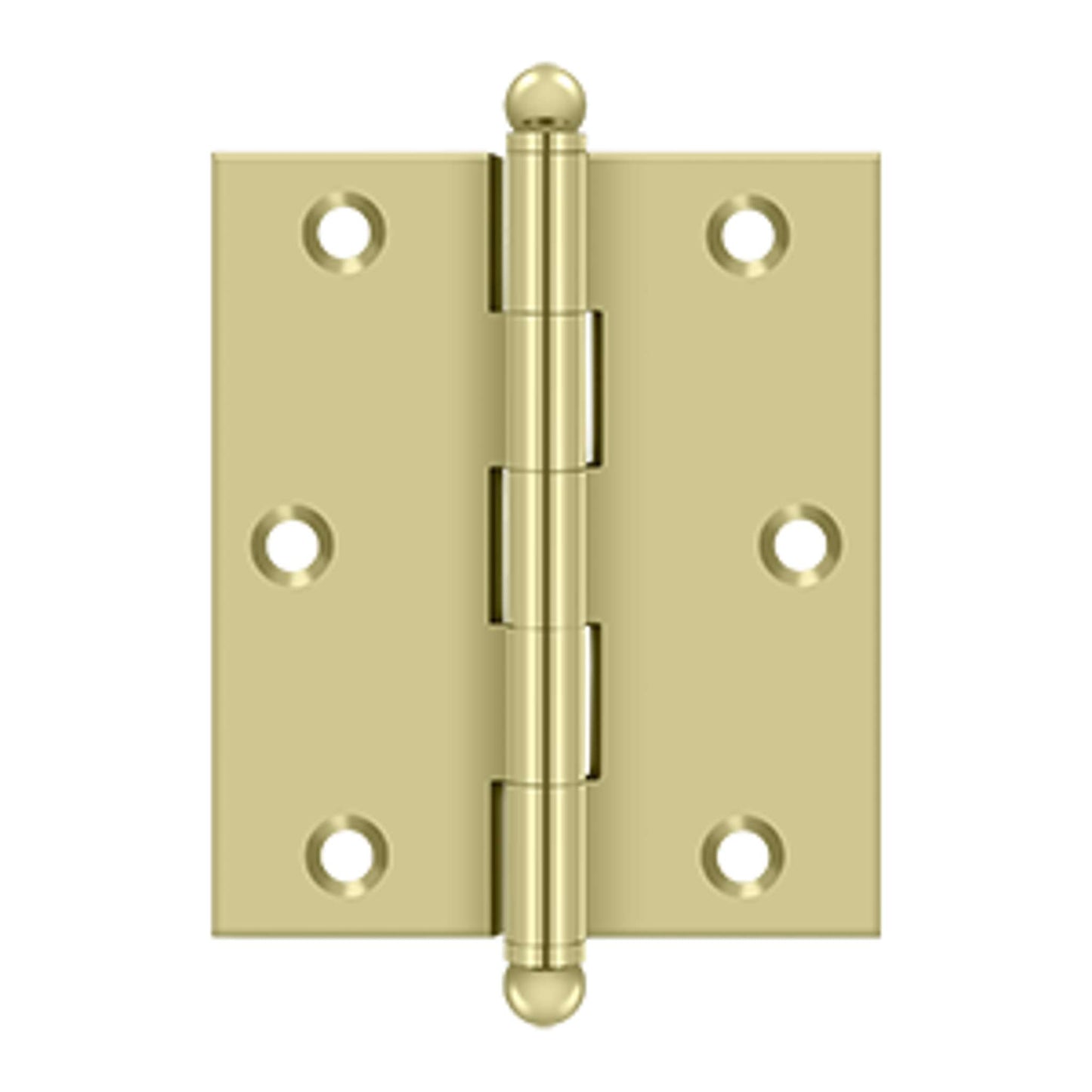 Deltana - 3" x 2-1/2" Hinge, w/ Ball Tips, Specialty Solid Brass