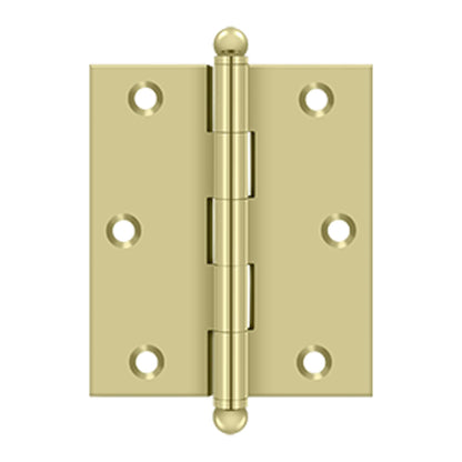 Deltana - 3" x 2-1/2" Hinge, w/ Ball Tips, Specialty Solid Brass