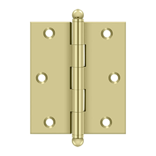 Deltana - 3" x 2-1/2" Hinge, w/ Ball Tips, Specialty Solid Brass