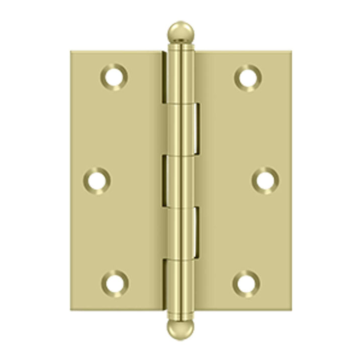 Deltana - 3" x 2-1/2" Hinge, w/ Ball Tips, Specialty Solid Brass