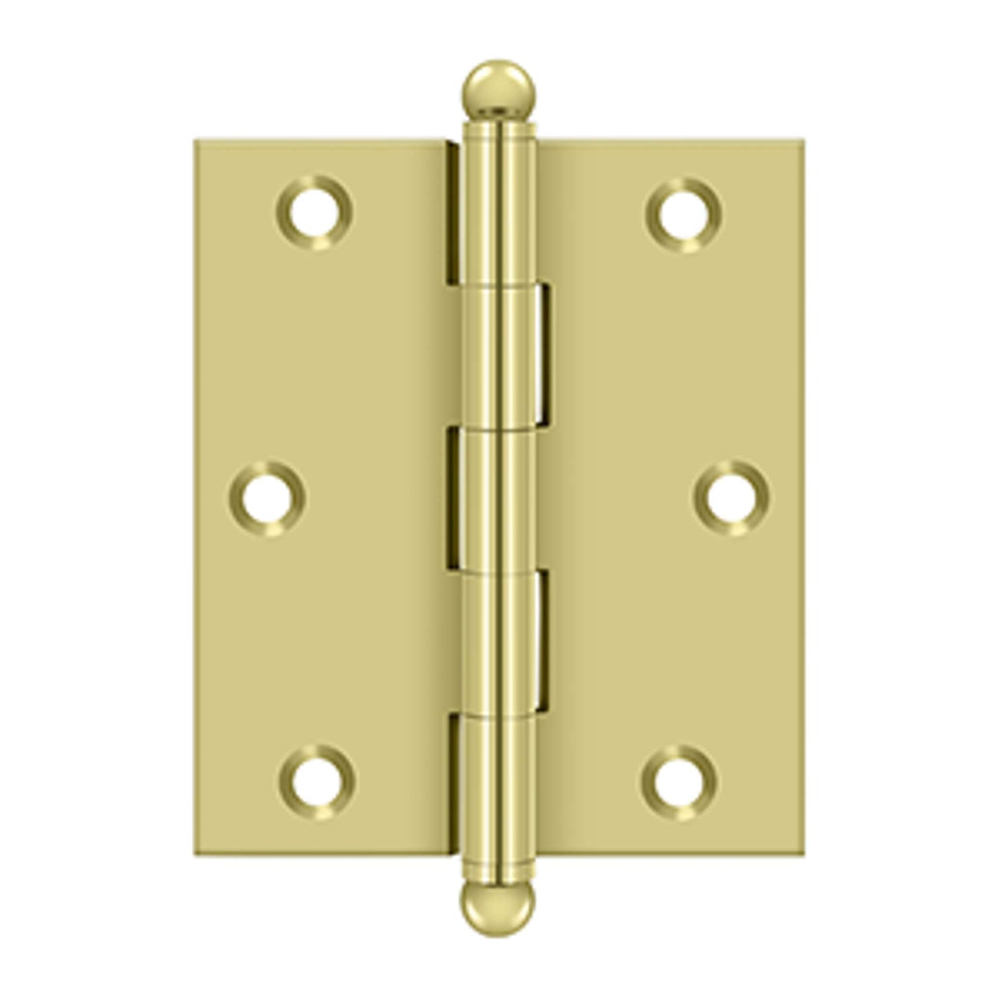 Deltana - 3" x 2-1/2" Hinge, w/ Ball Tips, Specialty Solid Brass