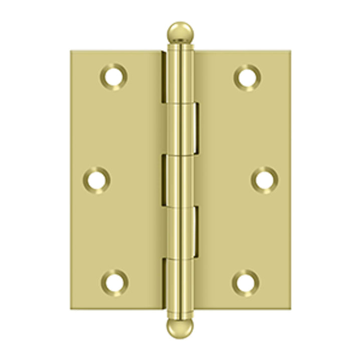 Deltana - 3" x 2-1/2" Hinge, w/ Ball Tips, Specialty Solid Brass