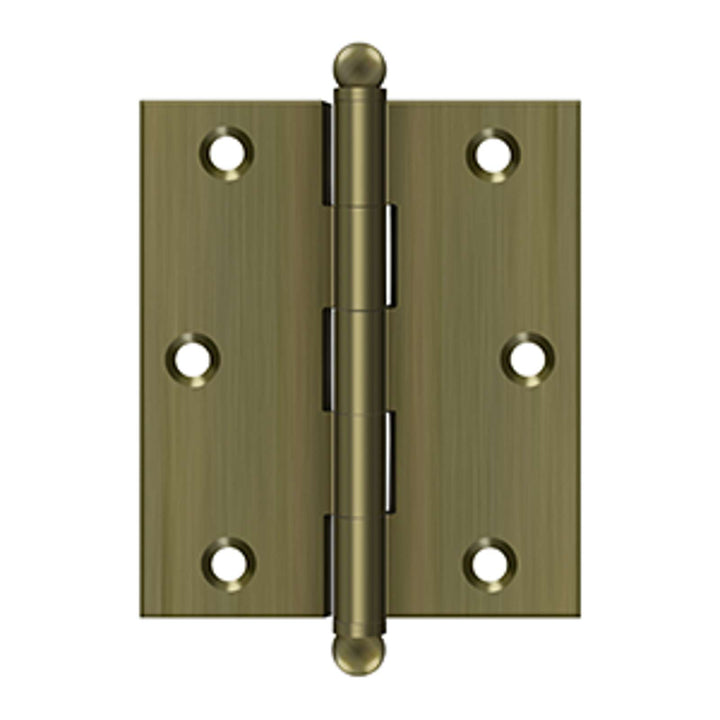 Deltana - 3" x 2-1/2" Hinge, w/ Ball Tips, Specialty Solid Brass