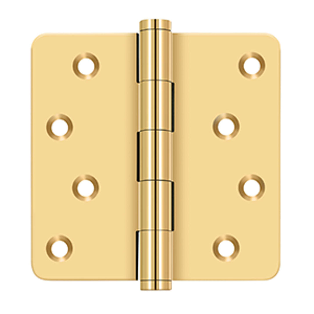 Deltana - 4" x 4" x 1/4" Radius Hinges / Zig-Zag, Solid Brass Hinges