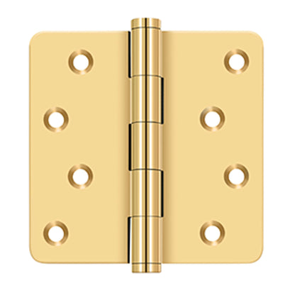 Deltana - 4" x 4" x 1/4" Radius Hinges / Zig-Zag, Solid Brass Hinges