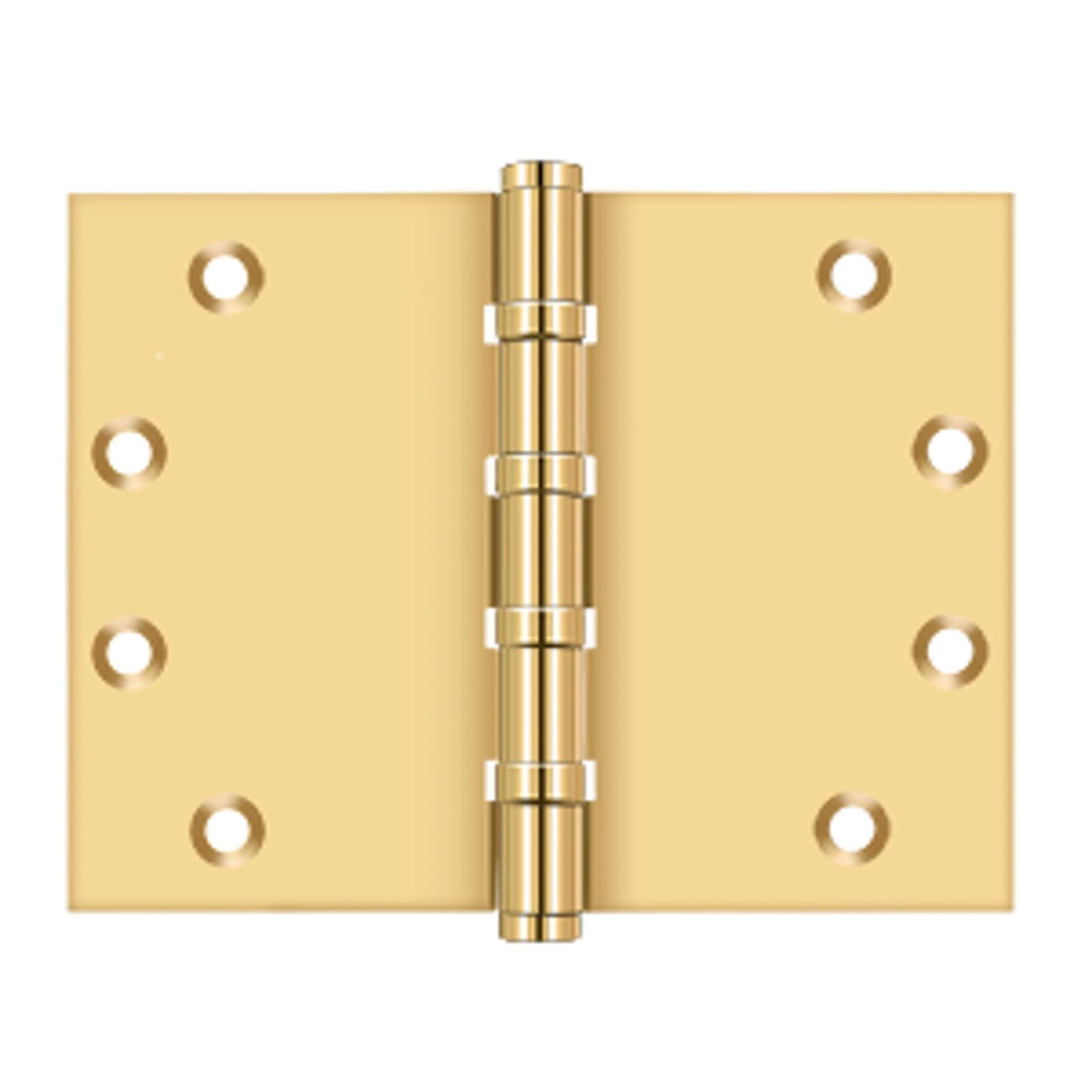 Deltana - 4-1/2" x 6" Square Corner Hinge, Ball Bearing, Solid Brass Hinges