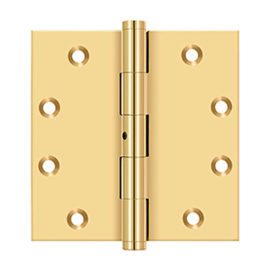 Deltana - 4-1/2"x4-1/2" Square Hinge, NRP, Solid Brass