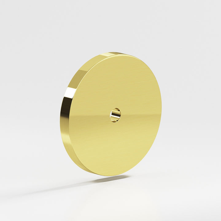 Colonial Bronze 160 Round Backplate for use with 8-32 screw in Unlacquered Polished Brass