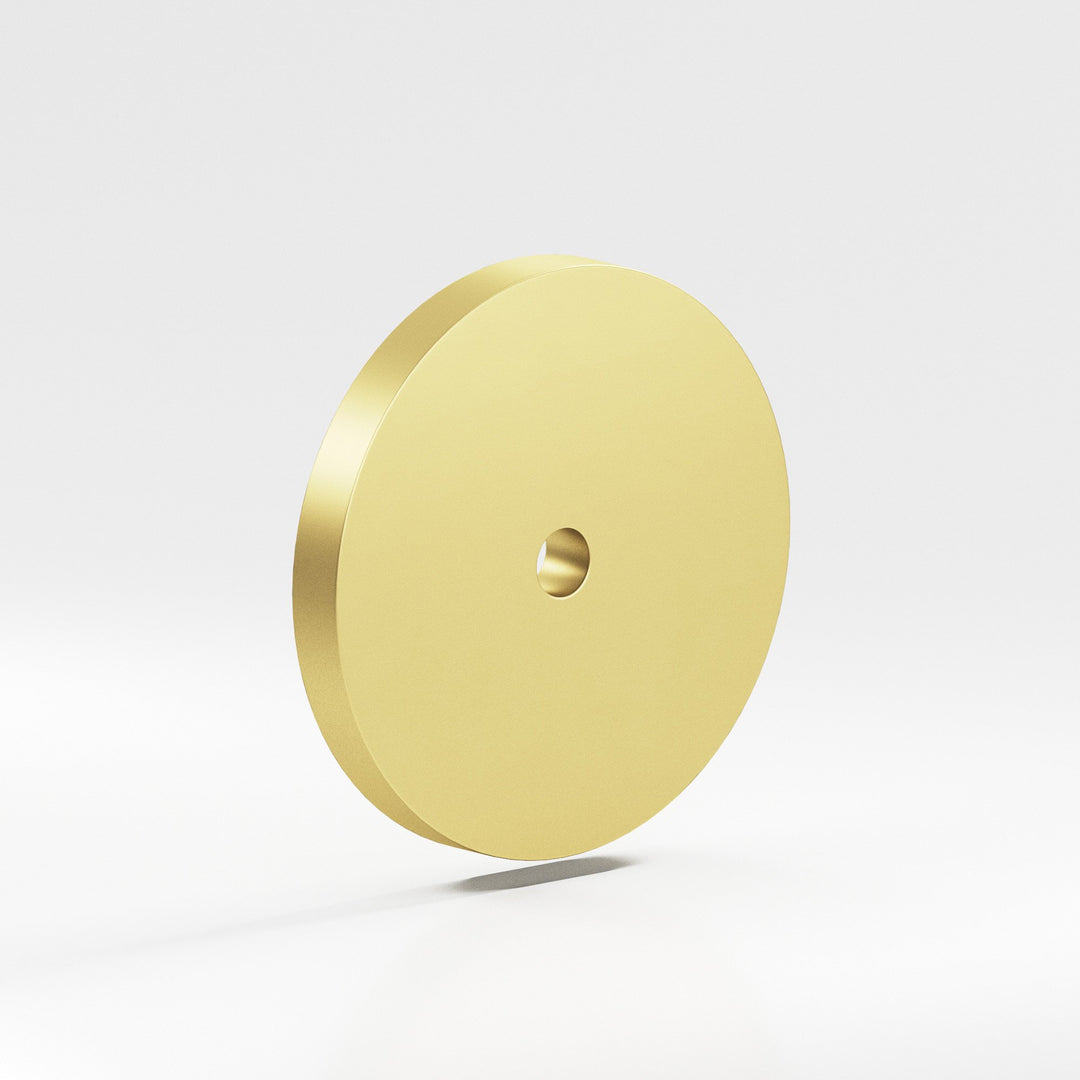 Colonial Bronze 161 Round Backplate for use with 8-32 screw in Matte Satin Brass