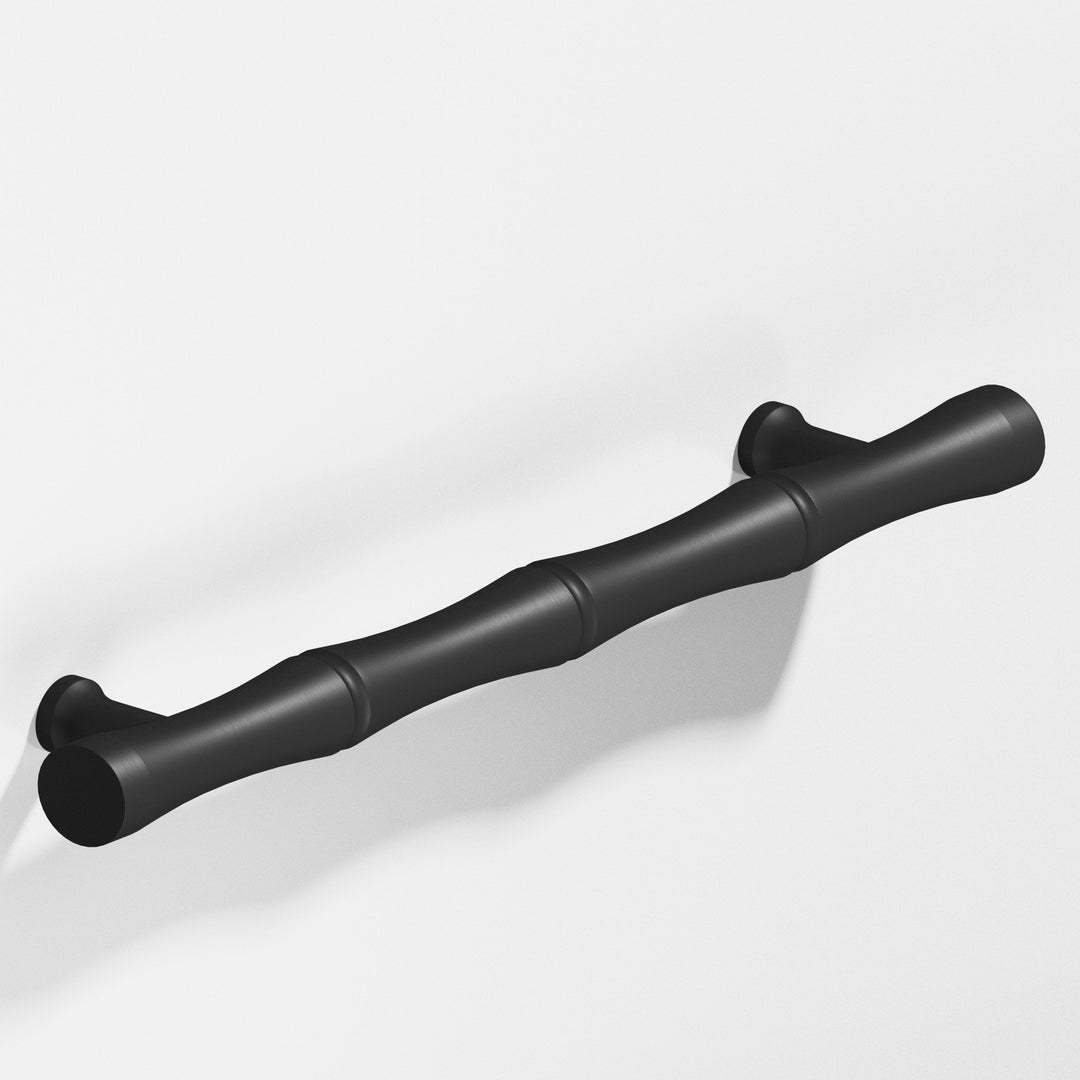 Colonial Bronze 282 Bamboo Appliance Pull with flared posts in Matte Satin Black