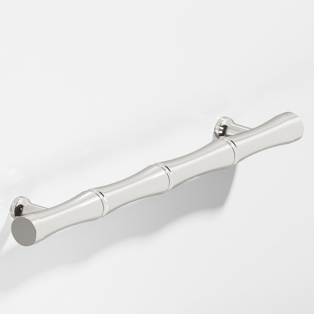 Colonial Bronze 281 Bamboo Door Pull with flared posts in Polished Nickel