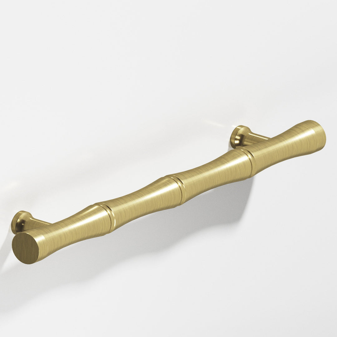 Colonial Bronze 282BB Bamboo Back-to-Back Shower Door Pull Kit with flared posts in Antique Brass