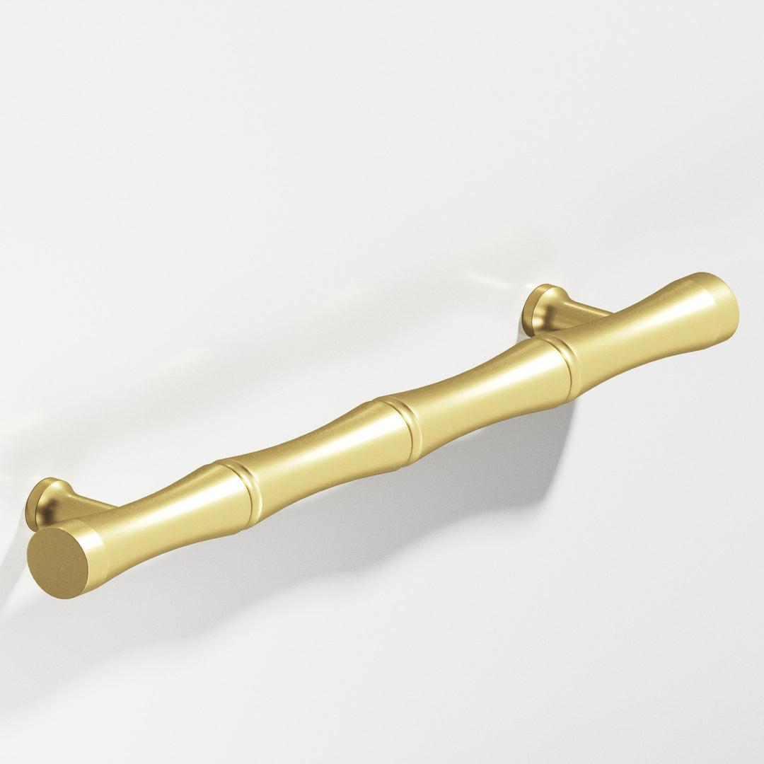 Colonial Bronze 282BB Bamboo Back-to-Back Shower Door Pull Kit with flared posts in Matte Satin Brass