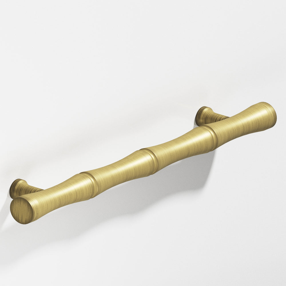 Colonial Bronze 282BB Bamboo Back-to-Back Shower Door Pull Kit with flared posts in Matte Antique Satin Brass