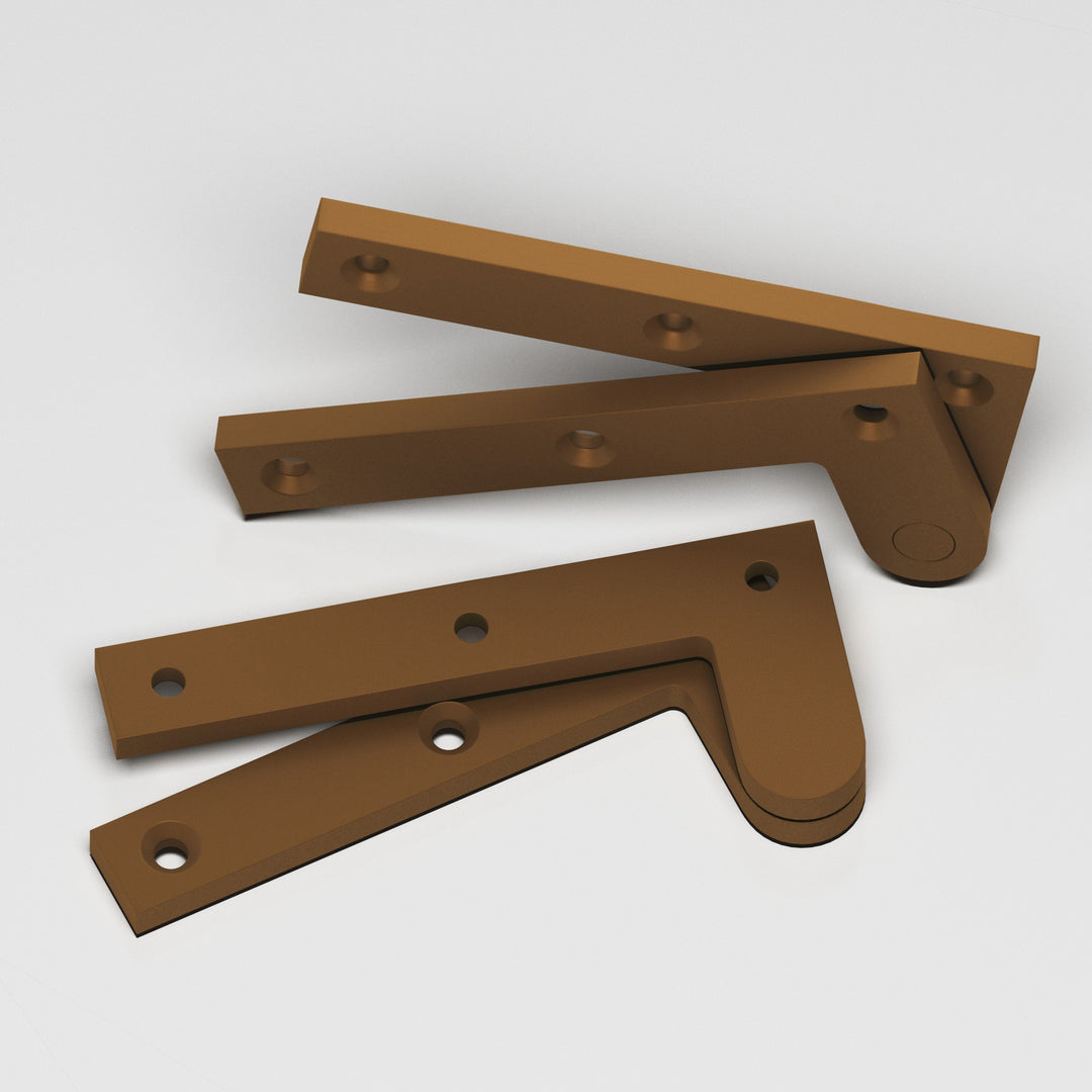 Colonial Bronze 3.5 Fixed pin pivot Hinge in Matte Light Statuary Bronze