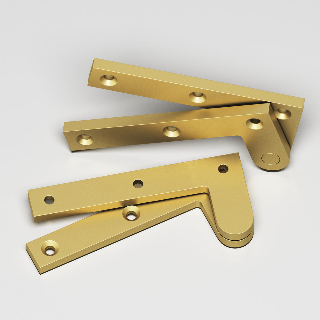 Colonial Bronze 3.5 Fixed pin pivot Hinge in Matte Satin Brass