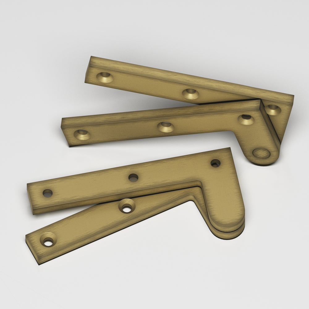 Colonial Bronze 3.5 Fixed pin pivot Hinge in Matte Antique Satin Brass