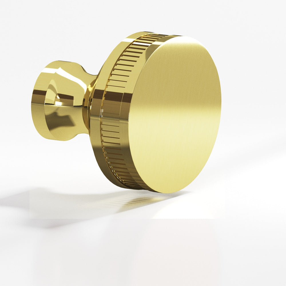 Colonial Bronze 584BB Round coined sandwich Back-to-Back Shower Door Knob Kit in Unlacquered Polished Brass