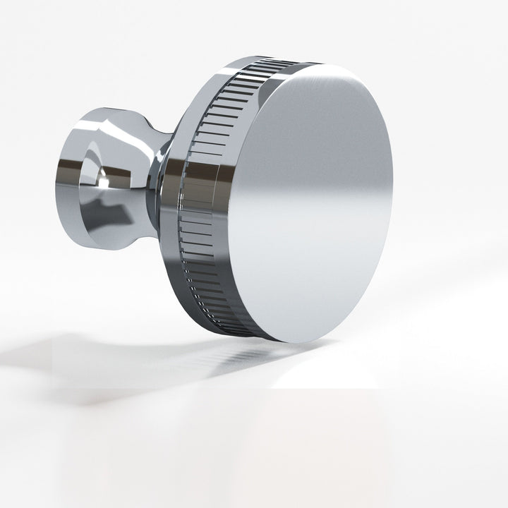 Colonial Bronze 585BB Round coined sandwich Back-to-Back Shower Door Knob Kit in Polished Chrome