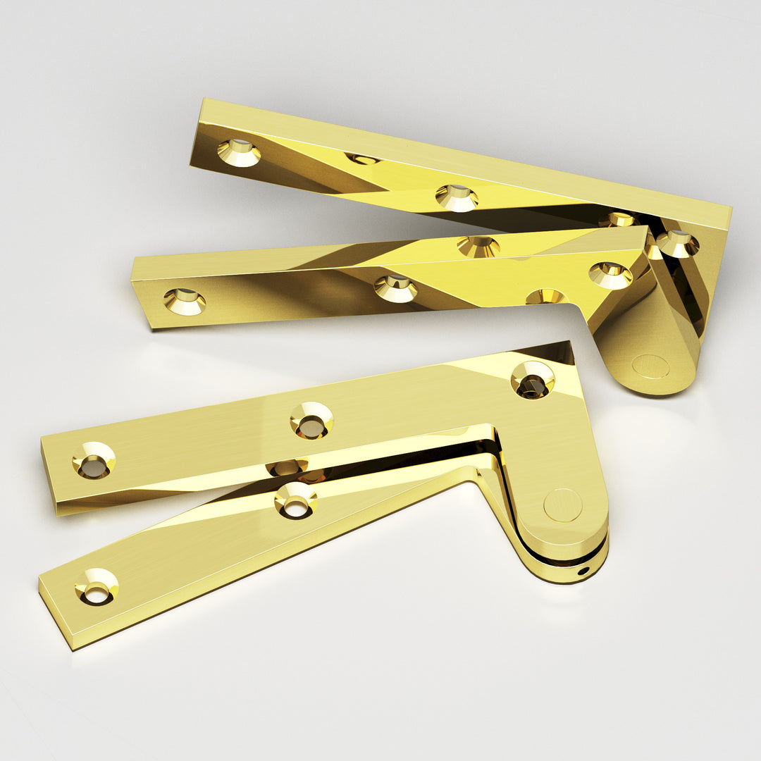 Colonial Bronze 5FH Removable flat-head pin pivot Hinge in Unlacquered Polished Brass