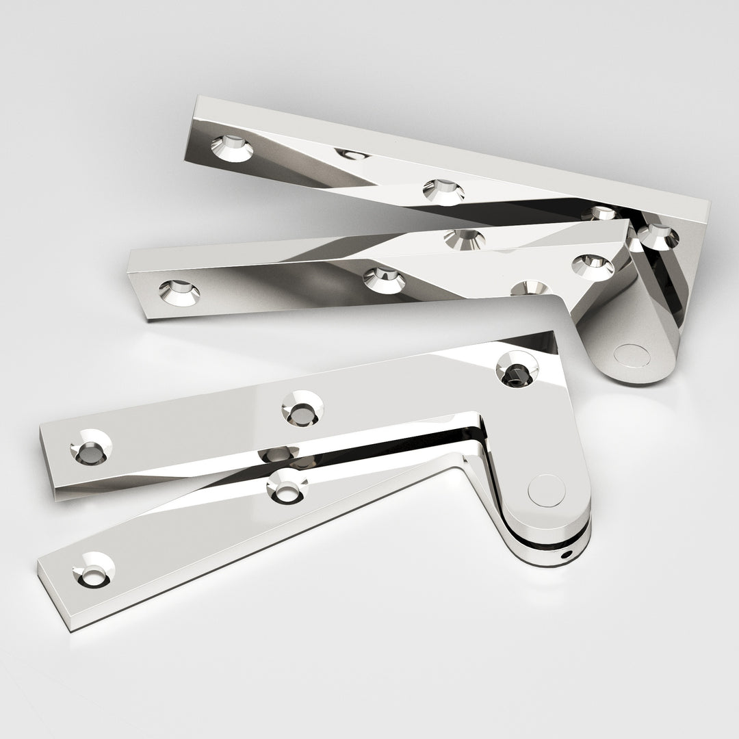 Colonial Bronze 5FH Removable flat-head pin pivot Hinge in Polished Nickel