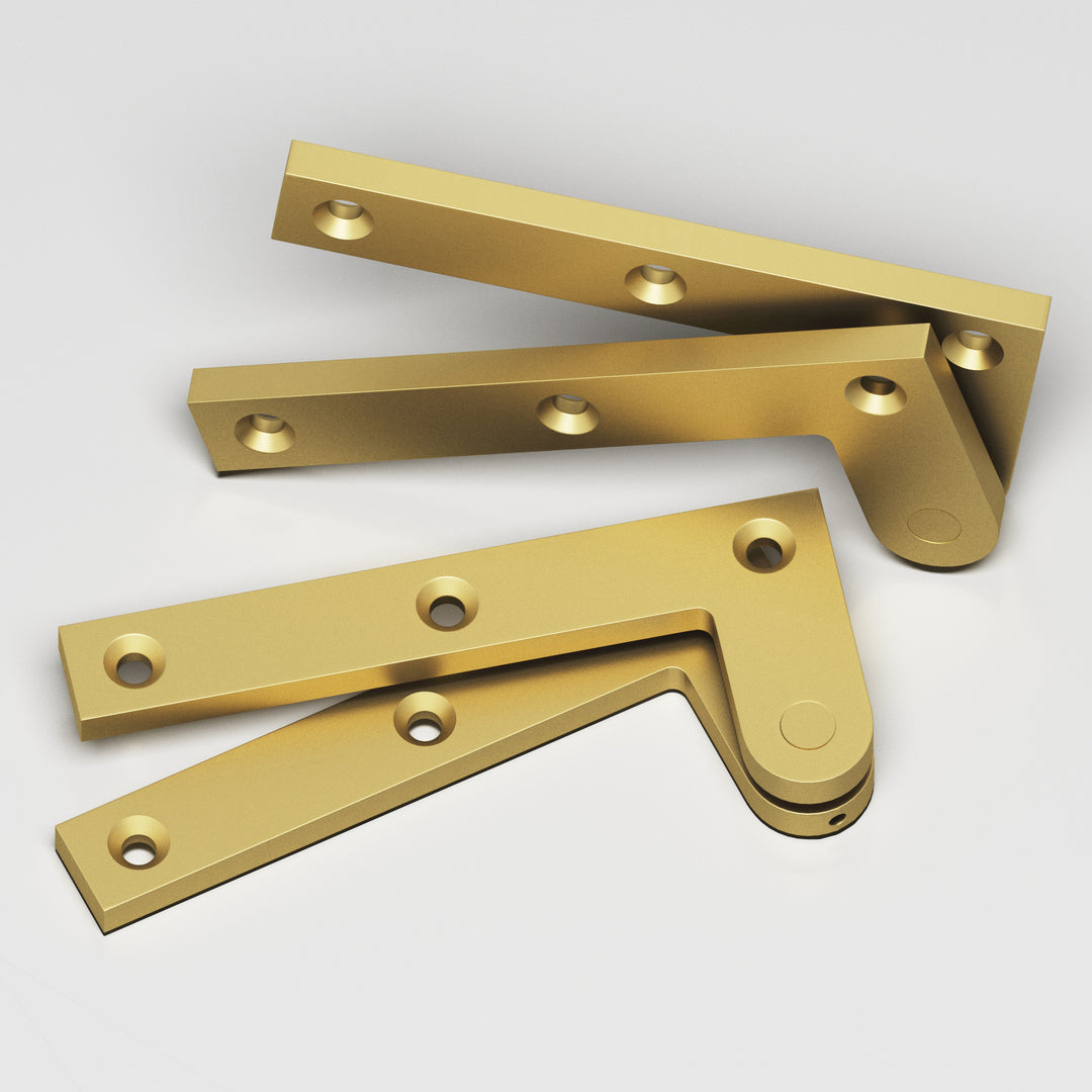 Colonial Bronze 5FH Removable flat-head pin pivot Hinge in Matte Satin Brass