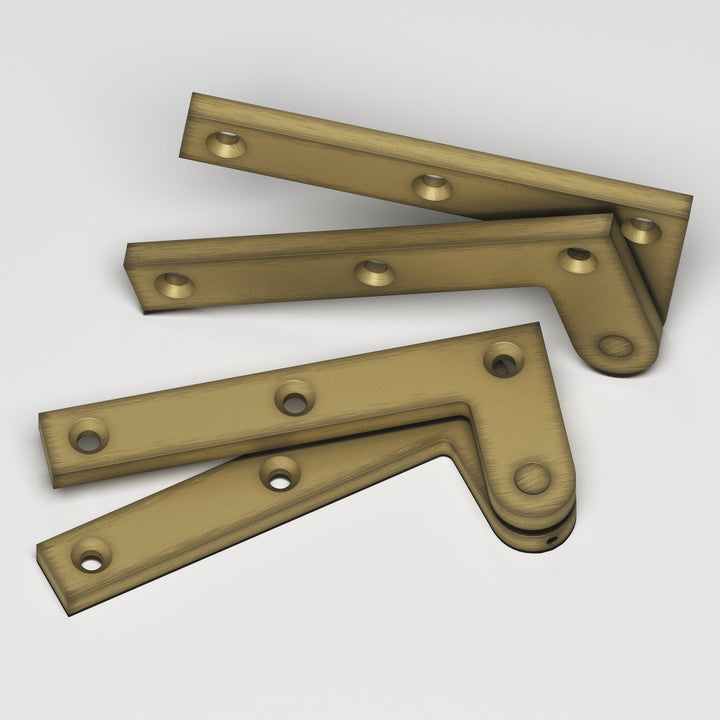 Colonial Bronze 5FH Removable flat-head pin pivot Hinge in Matte Antique Satin Brass