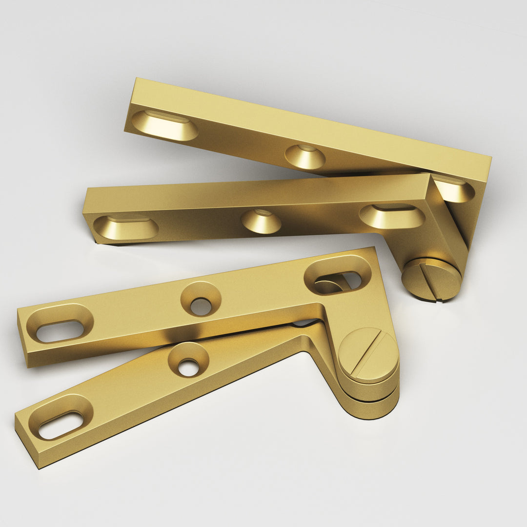 Colonial Bronze 6 Removable screw pivot Hinge in Matte Satin Brass