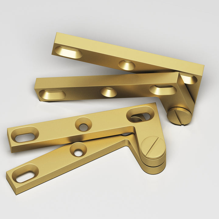 Colonial Bronze 6 Removable screw pivot Hinge in Matte Satin Brass