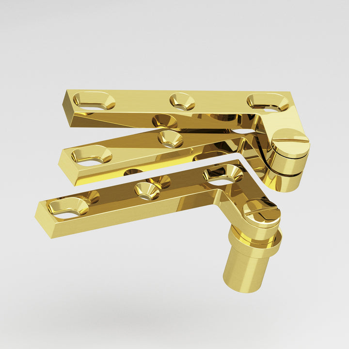 Colonial Bronze 6B Removable screw pivot Hinge for use with #8 pivot base in Unlacquered Polished Brass