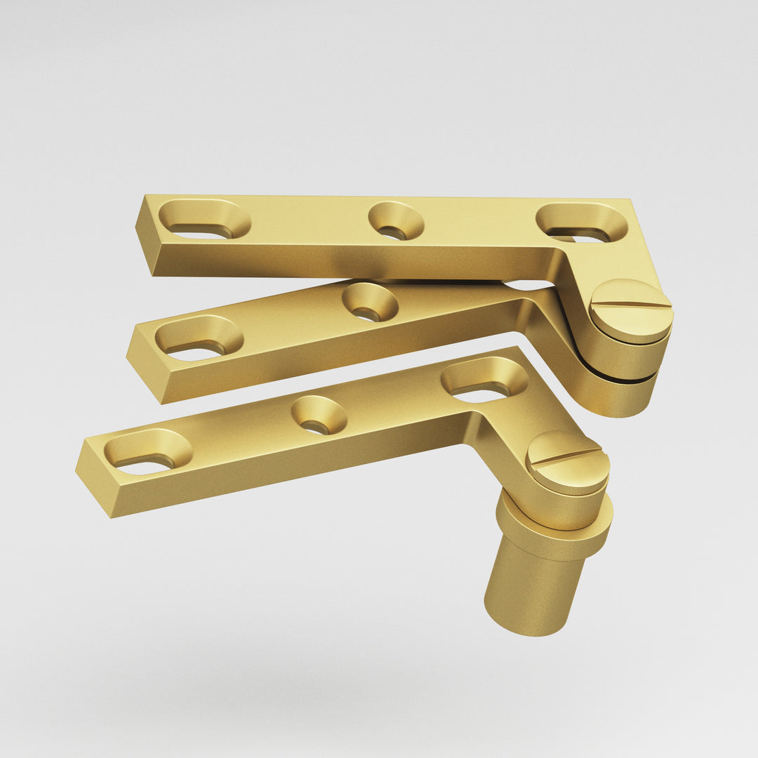 Colonial Bronze 6B Removable screw pivot Hinge for use with #8 pivot base in Matte Satin Brass