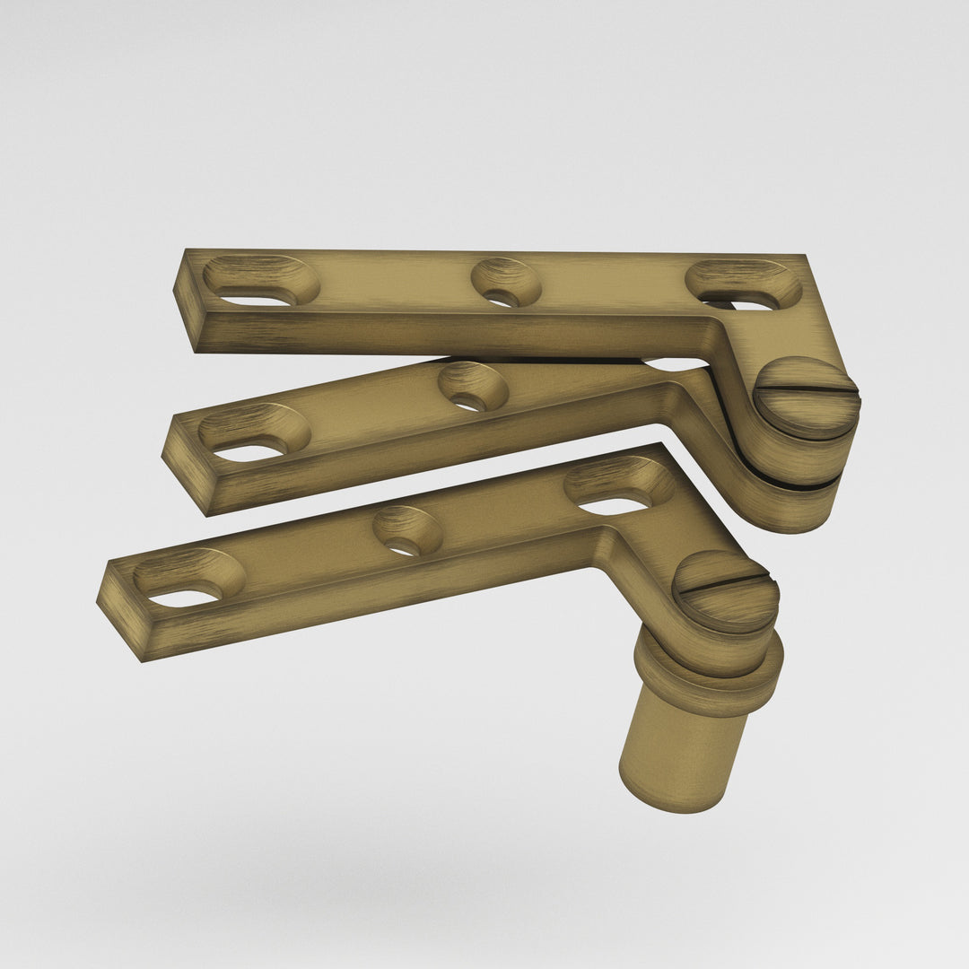 Colonial Bronze 6B Removable screw pivot Hinge for use with #8 pivot base in Matte Antique Satin Brass