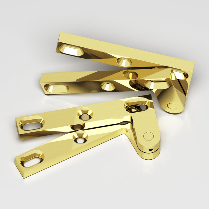 Colonial Bronze 6FH Removable flat-head pin pivot Hinge in Unlacquered Polished Brass