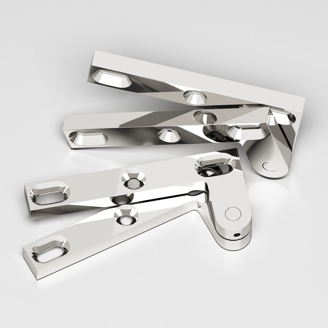 Colonial Bronze 6FH Removable flat-head pin pivot Hinge in Polished Nickel