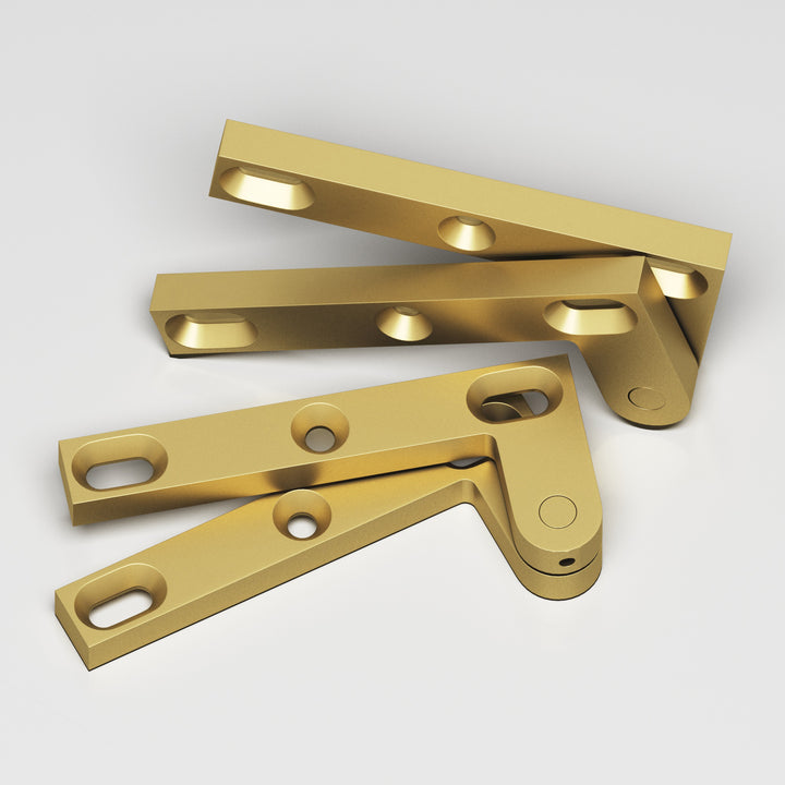 Colonial Bronze 6FH Removable flat-head pin pivot Hinge in Matte Satin Brass