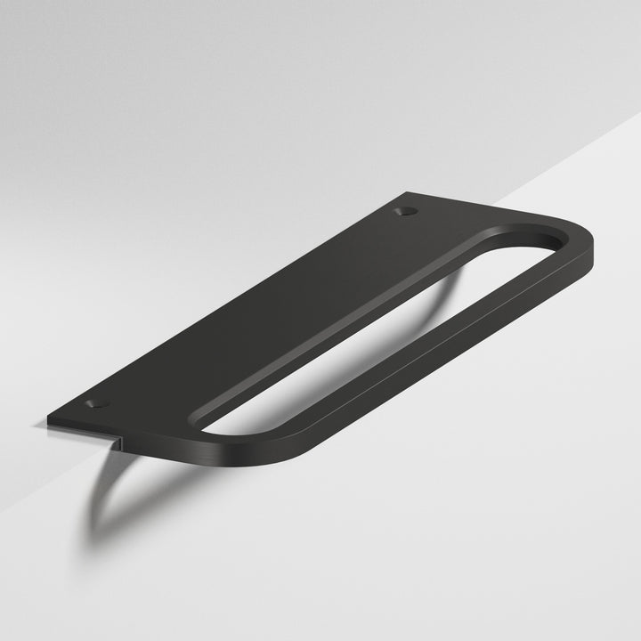 Colonial Bronze 884 Rounded front racetrack Edge Pull in Matte Satin Black