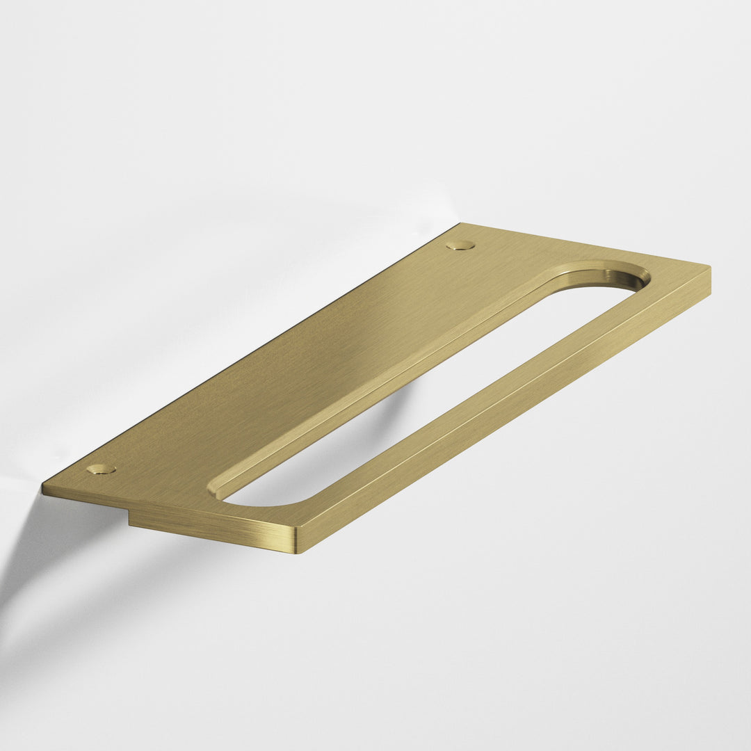 Colonial Bronze 888 Squared front racetrack Edge Pull in Antique Brass