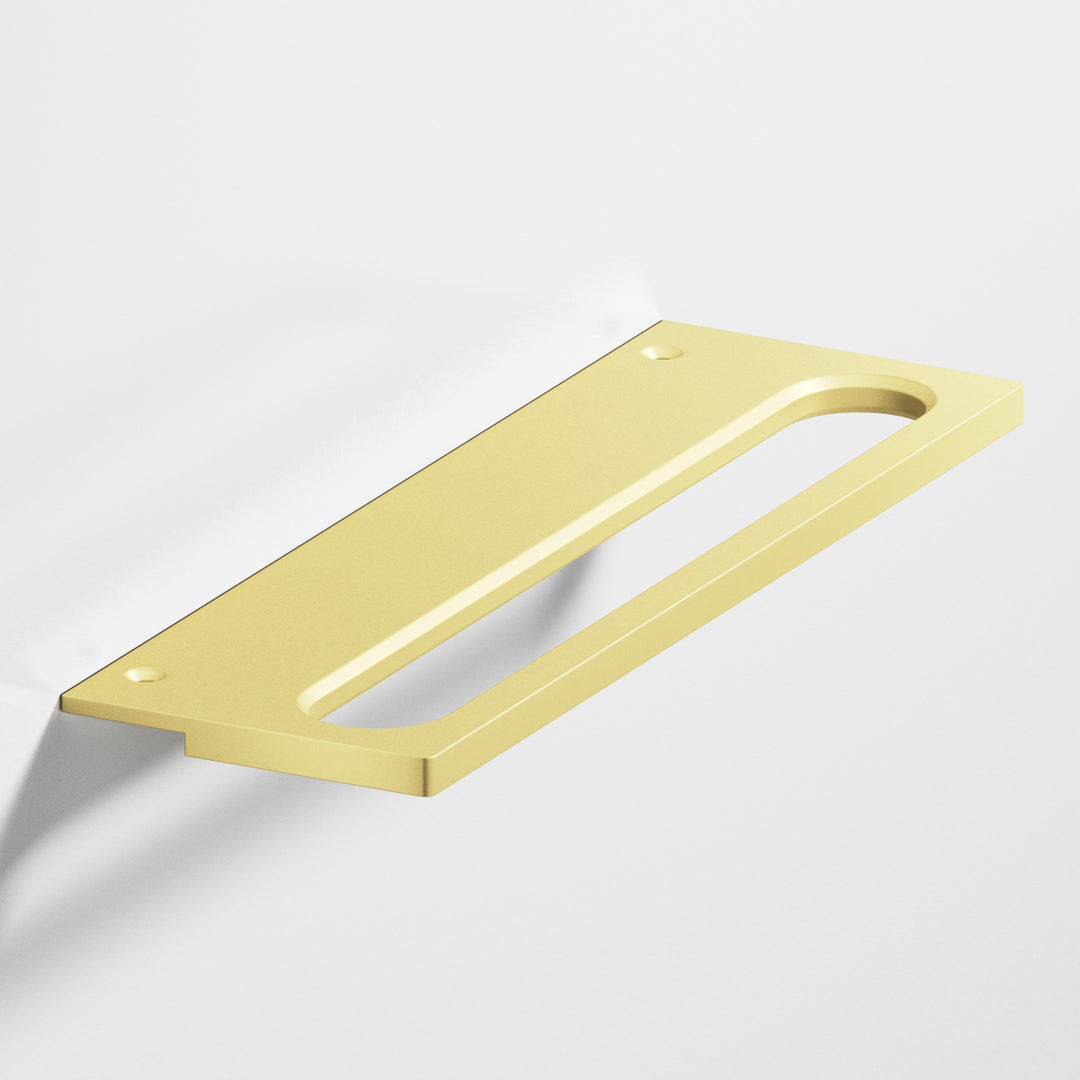 Colonial Bronze 889 Squared front racetrack Edge Pull in Matte Satin Brass