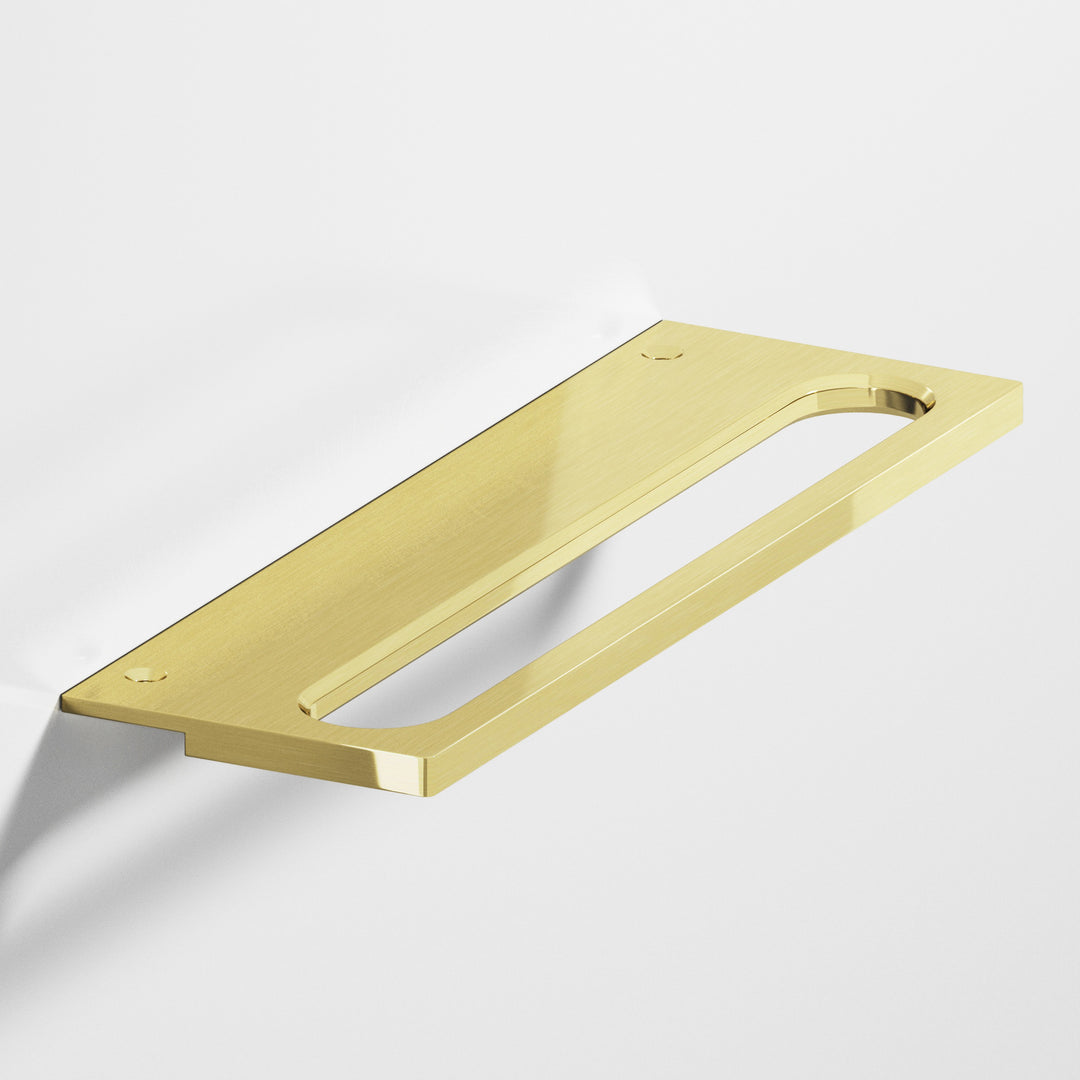 Colonial Bronze 889 Squared front racetrack Edge Pull in Unlacquered Polished Brass