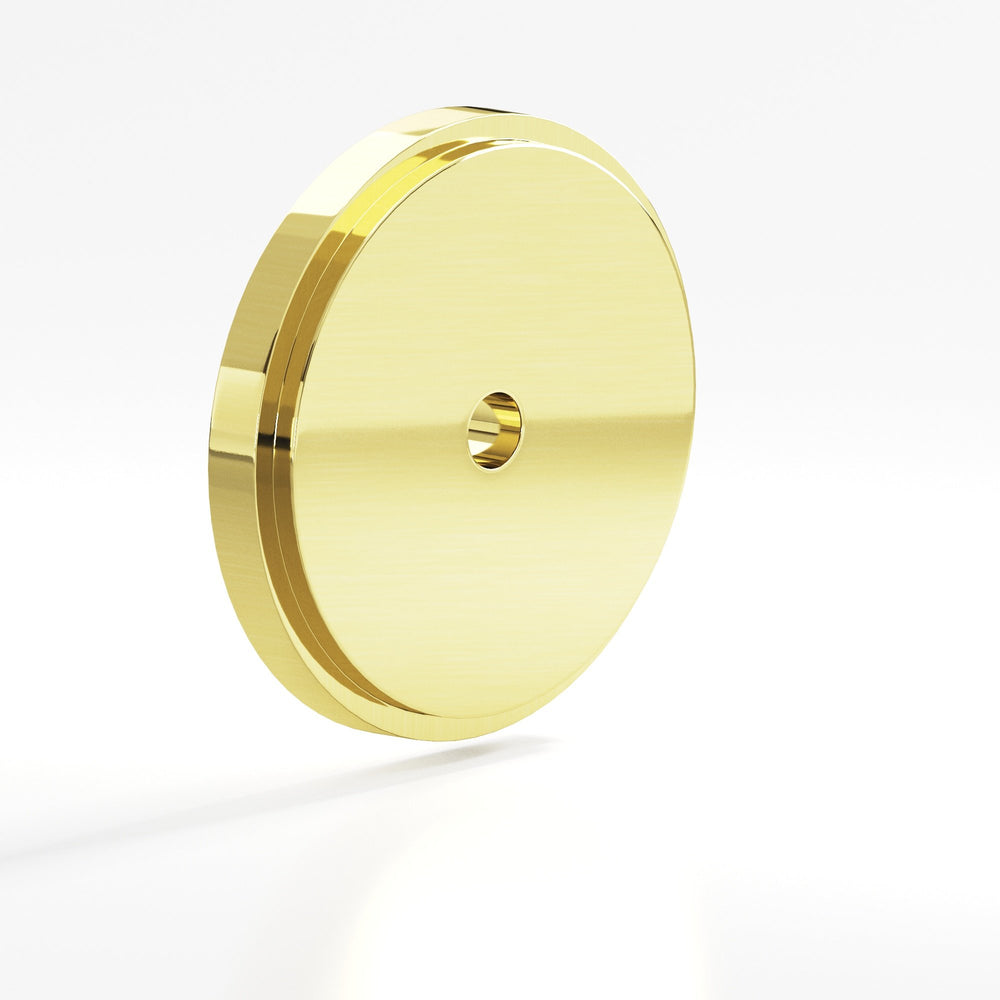 Colonial Bronze 9621 Round stepped Backplate for use with 8-32 screw in Unlacquered Polished Brass