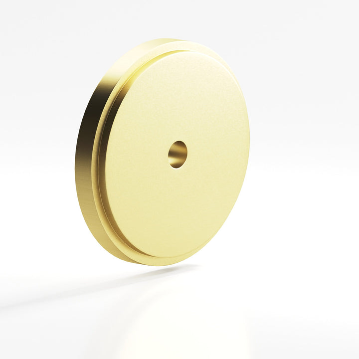 Colonial Bronze 9622 Round stepped Backplate for use with 8-32 screw in Matte Satin Brass