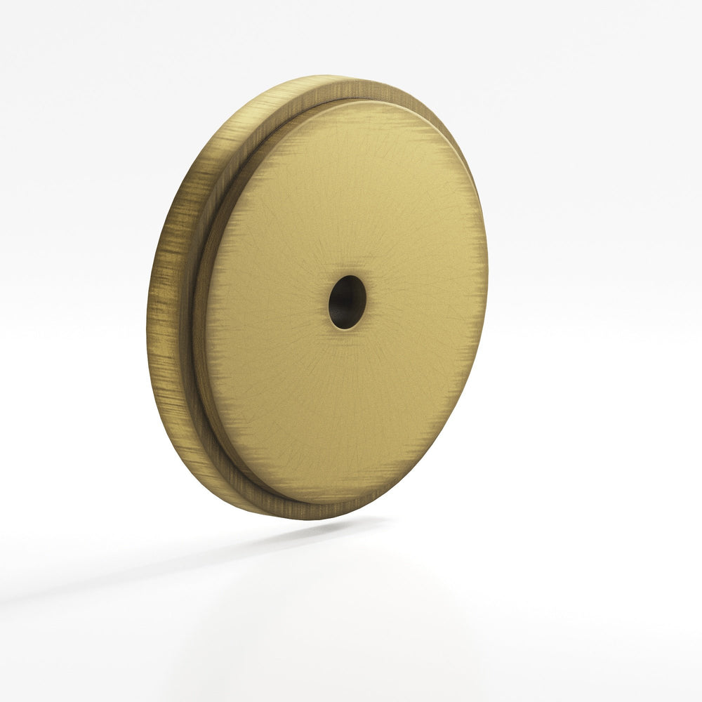 Colonial Bronze 9622 Round stepped Backplate for use with 8-32 screw in Matte Antique Satin Brass