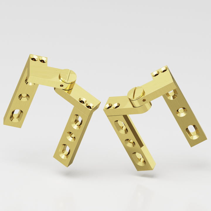 Colonial Bronze 9RH Right-handed Intermediate pivot Hinge in Unlacquered Polished Brass